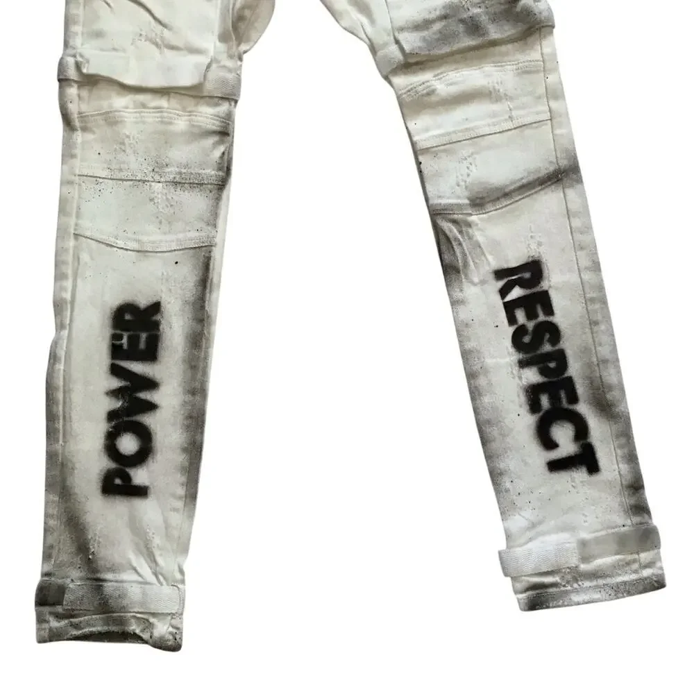 Heritage America NWT White Skinny Jeans Men 32
